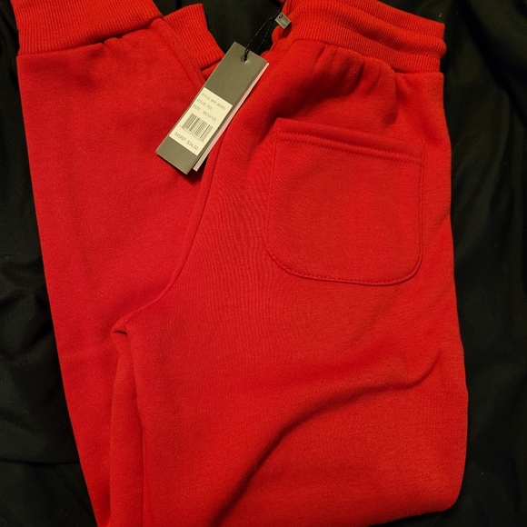 NWT Galaxy Red jogging pants with zipper pockets boys size 10-12 (M) - Picture 6 of 6